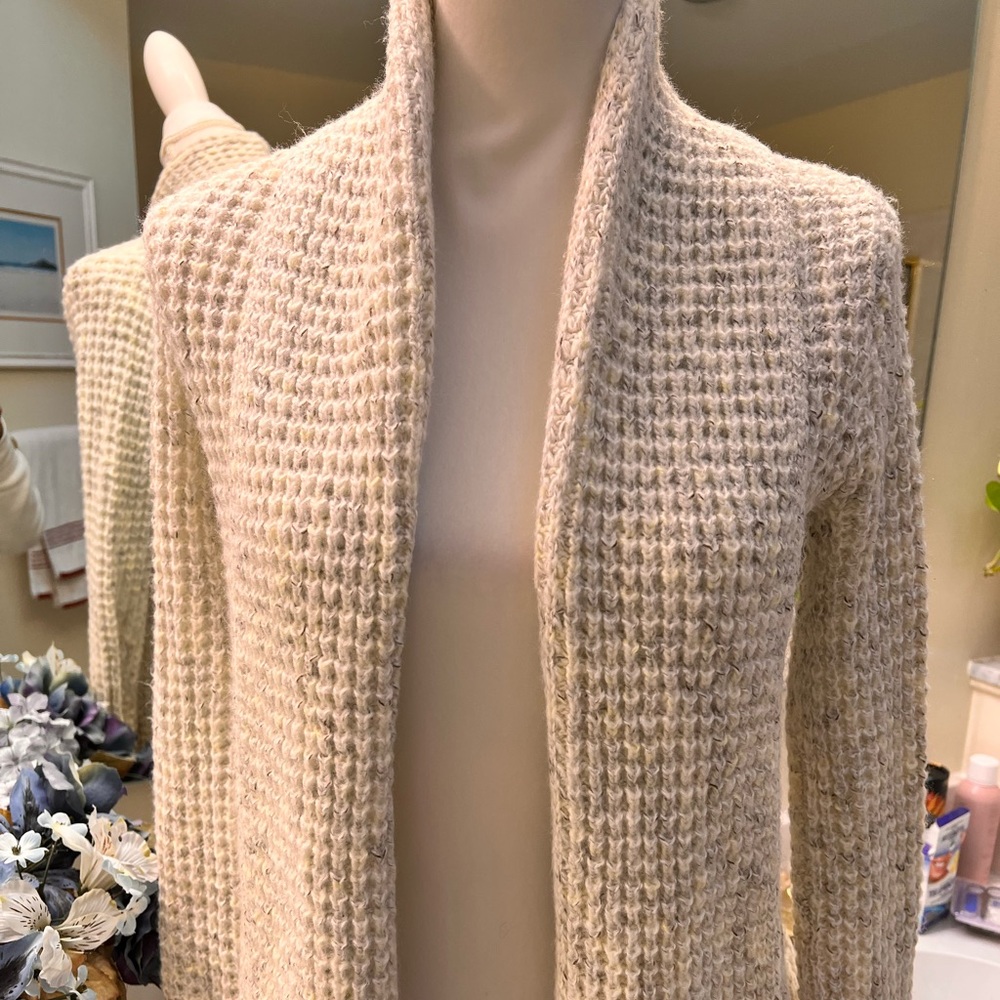 Beautiful open weave shawl sweater!